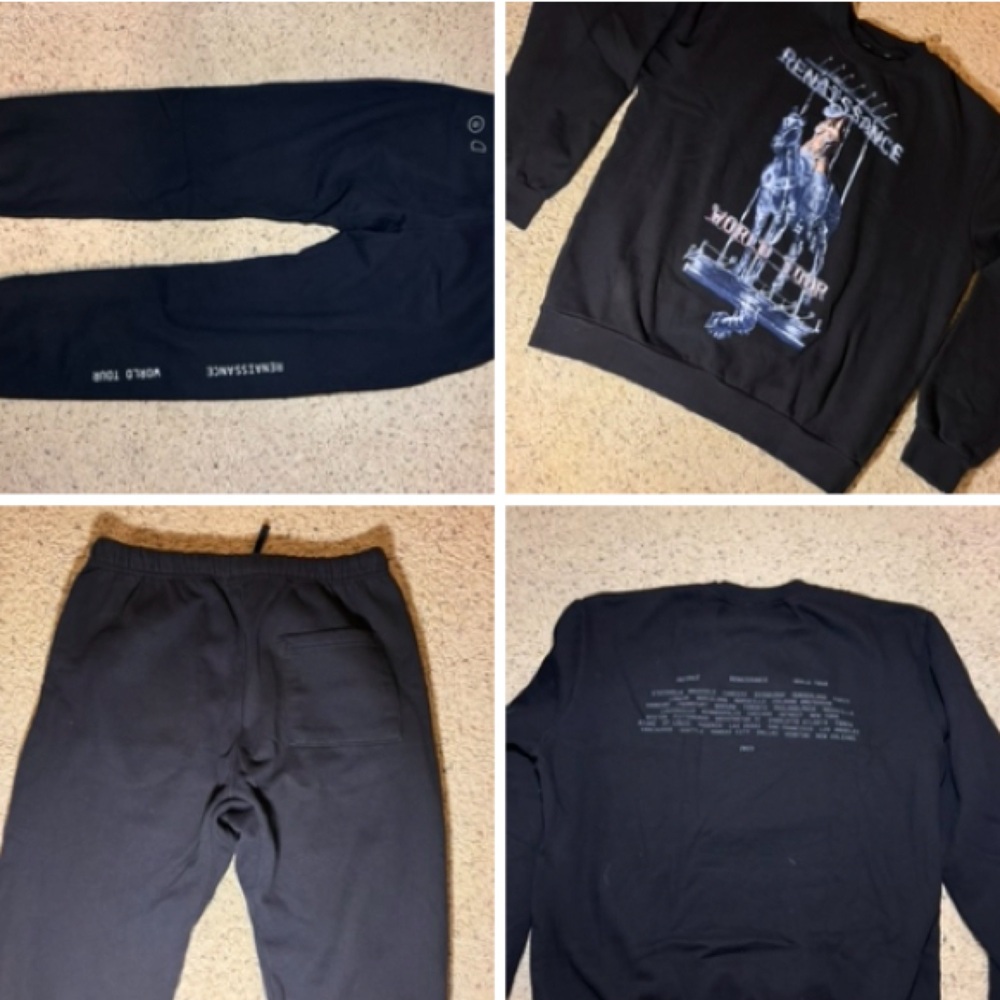 Beyoncé Renaissance World Tour Sweatsuit- Sweatshirt and sweatpants Med NWOT